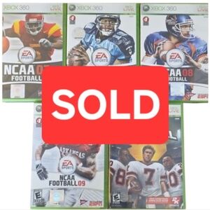 🚨SOLD🚨USED Retro Football Games Lot Xbox 360 5 Game Bundle